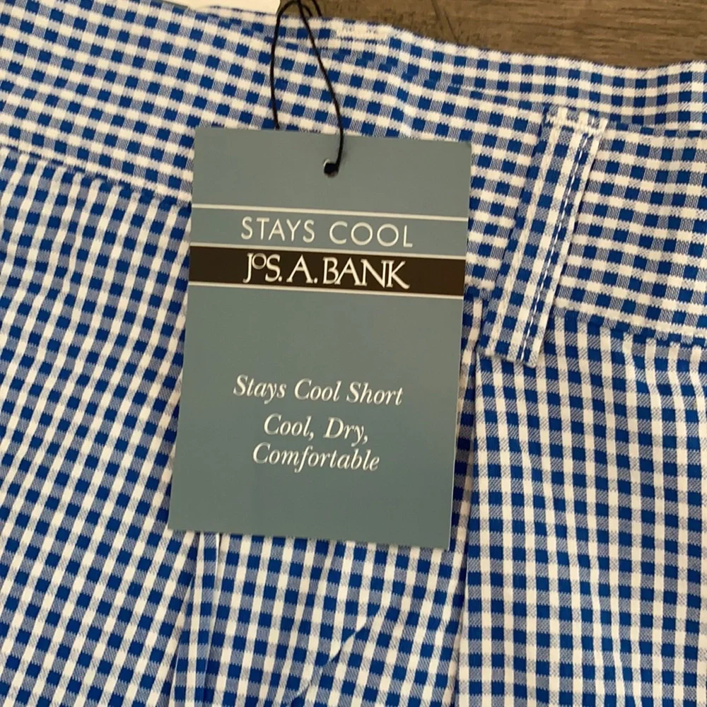 Jos. A.‎ Bank Mens Stays Cool Gingham Shorts Size 36 Reg